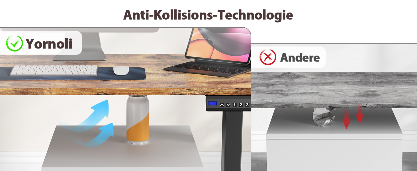 Електричні ніжки для столу з регулюванням висоти, з потужним мотором, на коліщатках, з 3 рівнями пам'яті та захистом від зіткнень, 72-116 см