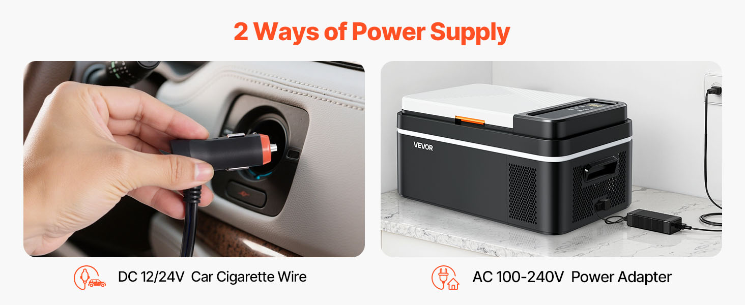 Автомобільний холодильник VEVOR 20л з Wi-Fi, 12/24В DC та 100-240В AC: портативний компресорний автохолодильник для кемпінгу, подорожей, риболовлі