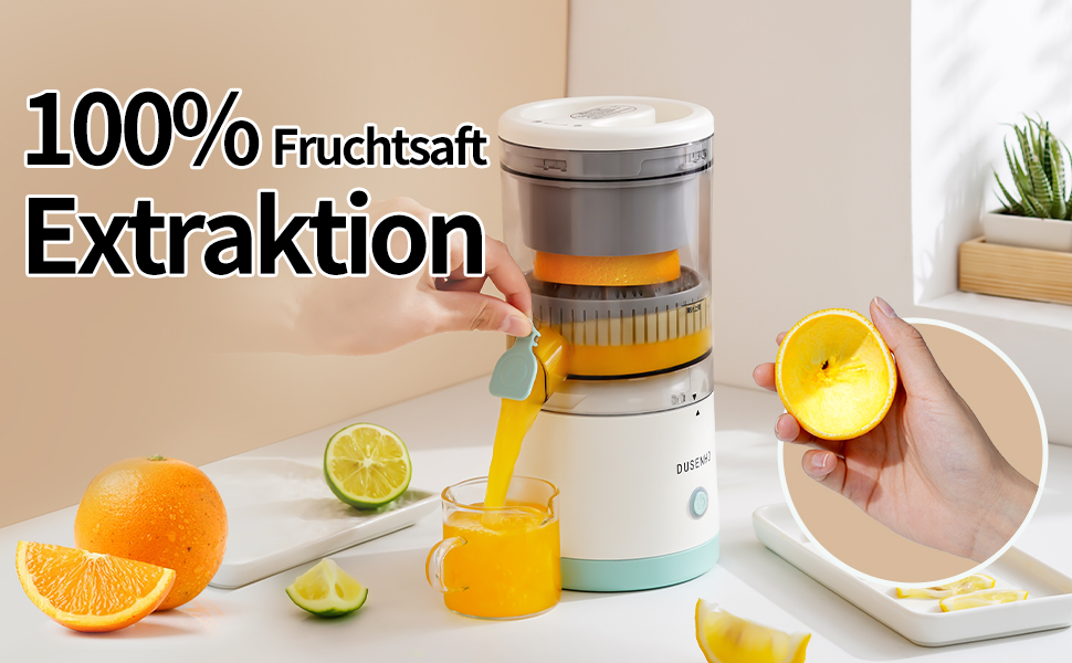 Електрична прес для цитрусових: соковитискач для апельсинів, лимонів та інших цитрусових (USB, портативний)