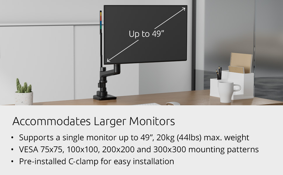 Кріплення для монітора Kensington SmartFit K59601WW (Чорний), для моніторів до 49