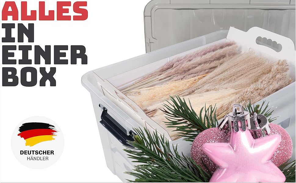 Коробка для зберігання новорічних кулі та прикрас 61л. Безпечне зберігання та організація прикрас для ялинки. Ідеальна ялинкова коробка, 1 шт.