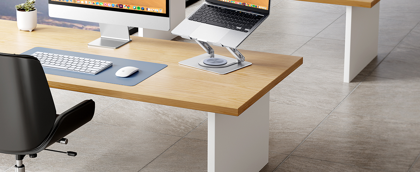 Підставка для ноутбука UGREEN 360° з регулюванням висоти, складна, сіра. Сумісна з MacBook, Air, Pro та ноутбуками 10-17.3