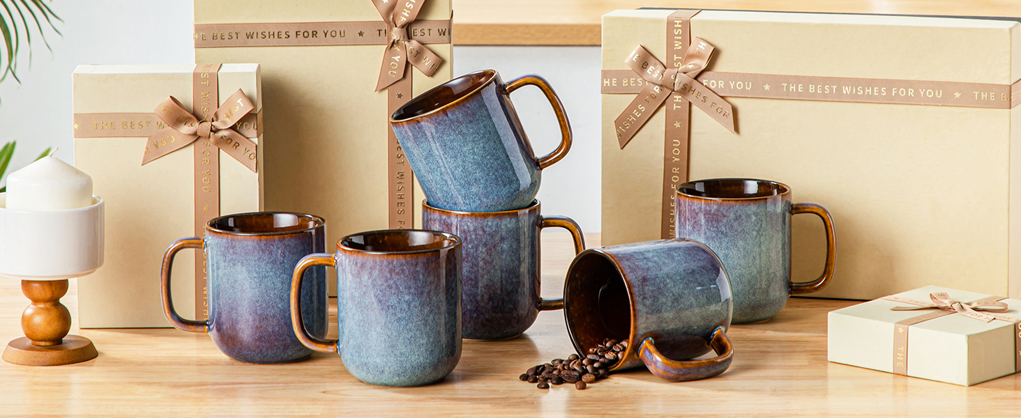 Набір посуду Vancasso Steingut 24 елементи, на 8 осіб: тарілки, салатники, миски. Серія ONION (блакитний), дизайн 