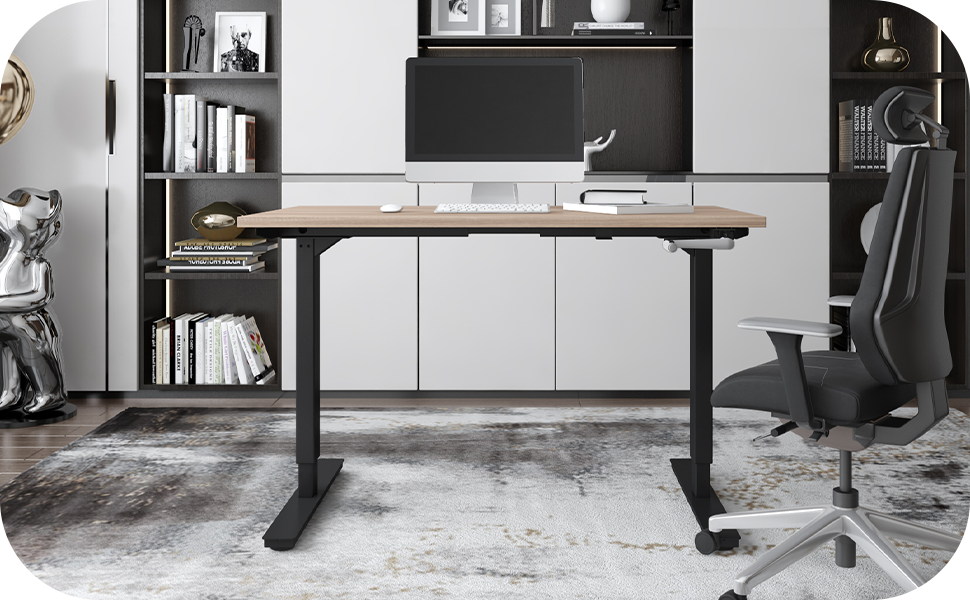 Регульований стіл Ergotopia Desktopia | Ручне регулювання висоти | Білий (Без стільниці)