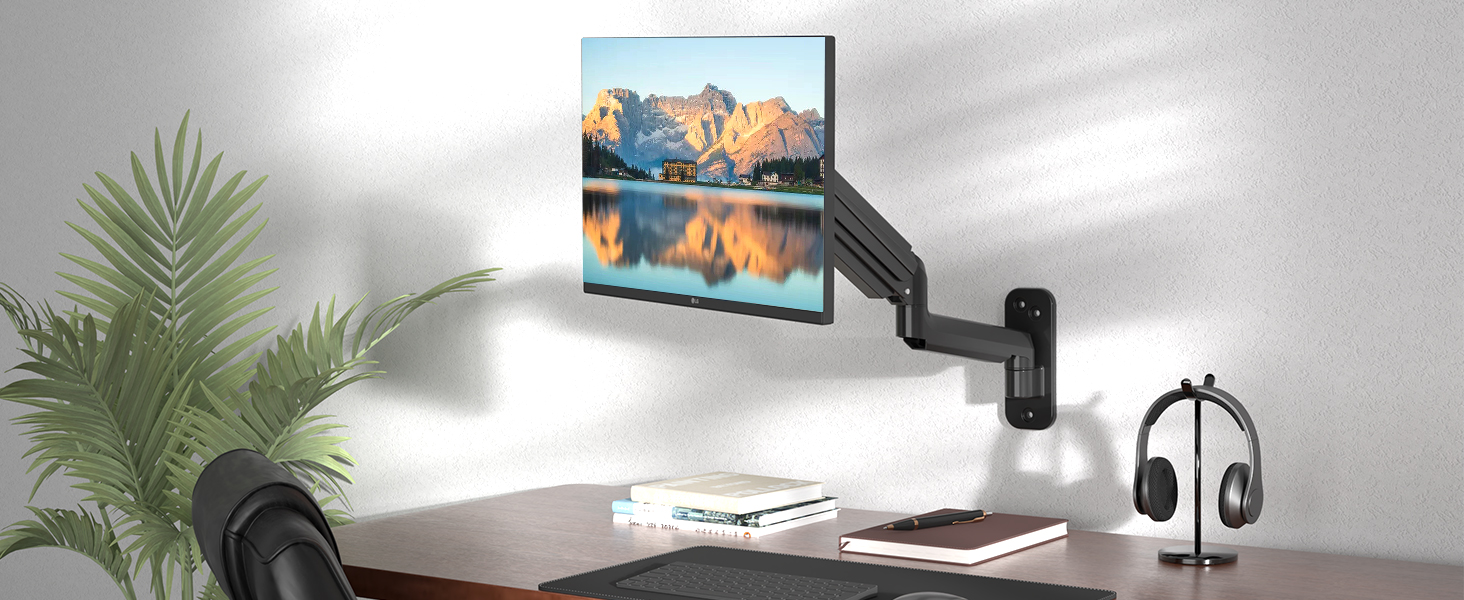 Кріплення для монітора Suptek, 13-32 дюйми, LED/LCD/TV, до 9 кг, газ-амортизатор, регулювання висоти, нахил, поворот, VESA 75/100