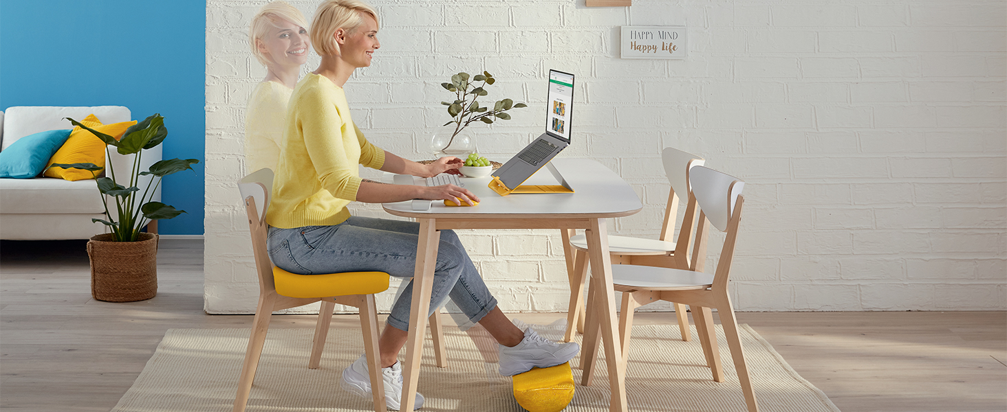 Підніжка для столу Leitz Ergo Cosy, регульована, сіра, 53710089, для офісу та дому