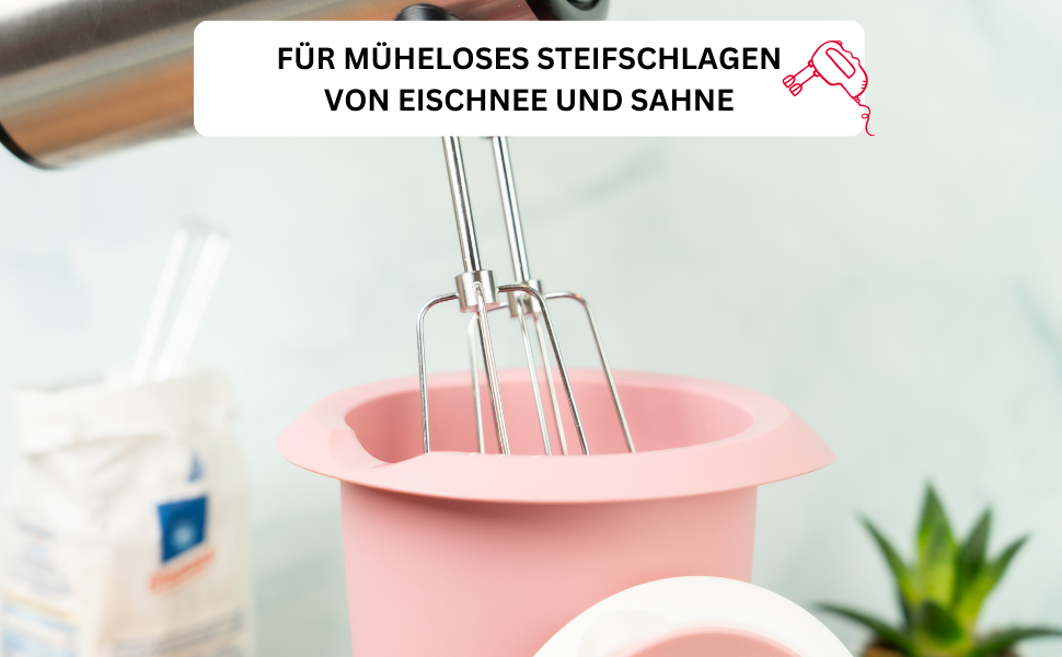 Набір для приготування та випічки Westmark Duo 4 предметів: каструля Quirltopf 1 л, миска для перемішування 3,5 л, мірна склянка 1 л, шпатель для тіста, пластик/силікон, прозорий/білий/червоний/чорний