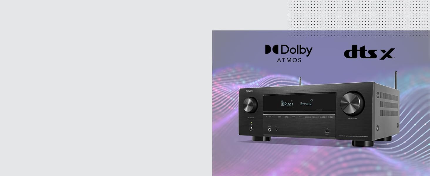 Ресивер, Dolby Atmos, DTSX, 8K HDMI, Bluetooth, DAB, WLAN, Alexa, чорний, 2800HDAB 7.2 AV