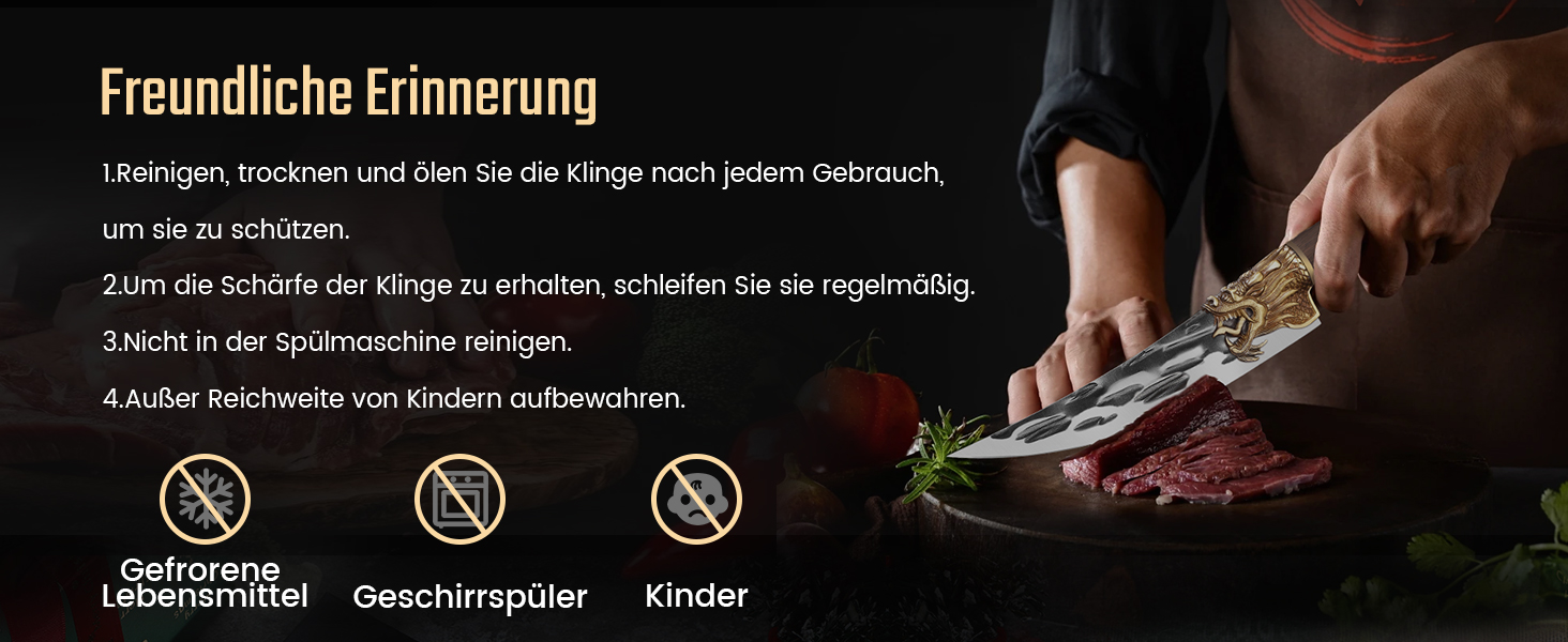 Кухонний ніж Purple Dragon: професійний шеф-ніж з ручкою з рожевого дерева | Для м'яса, риби та овочів