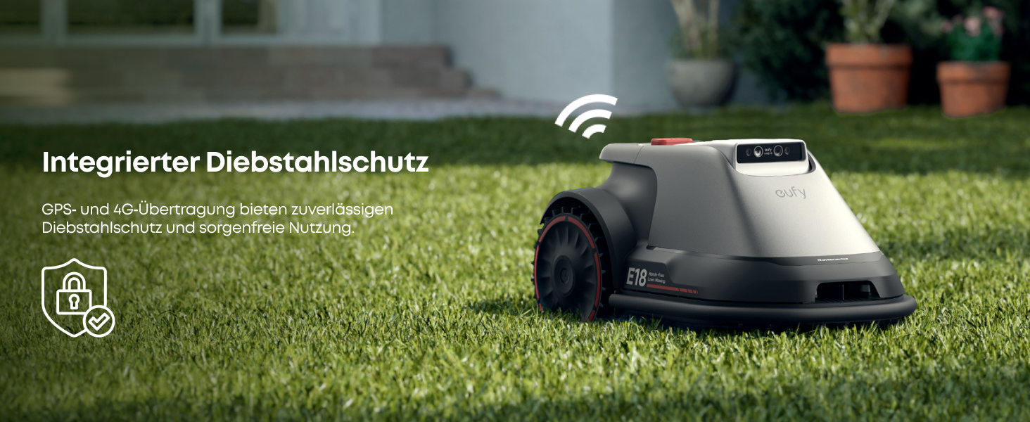 Робот-газонокосилка Eufy E15 без дроту, для саду до 800 м², TrueVision, Smart-навігація, уникнення перешкод, керування через додаток