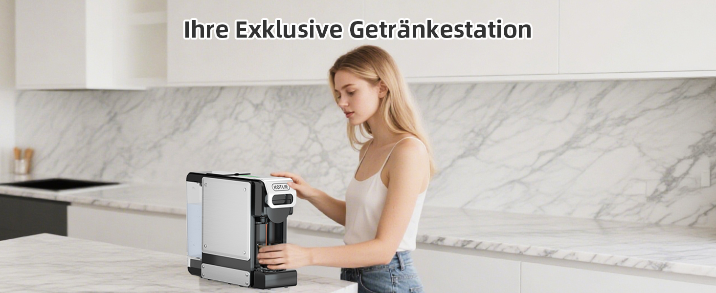 Кавомашина KOTLIE ST-550 Multi-Kapsel: 4-в-1 для Nes Original, Dolce Gusto, Mio та з меленої кави, 19 Bar, 7 рівнів