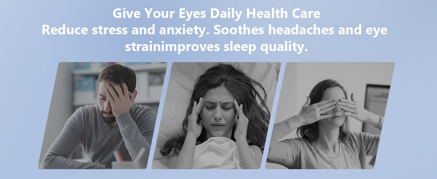 Маска для очей Luckits з підігрівом та Bluetooth, для зняття набряків та сухості, з вібрацією та музикою