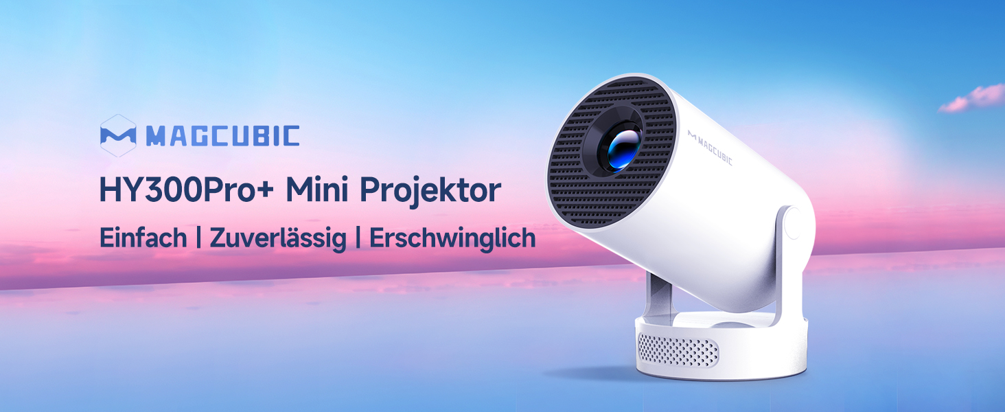 Smart-проектор Magcubic Mini Beamer 4K FHD 1080P, портативний міні-проектор для дому з WiFi 6, Bluetooth 5.4, автокоррекцією трапеції, поворотом на 180° та динаміком 5 Вт