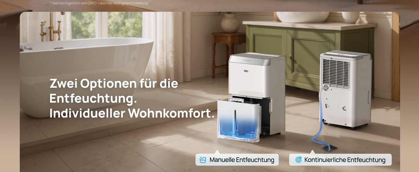 Dreo Електричний осушувач повітря 20л/24г - для приміщень 37 м², енергозберігаючий, тихий, з керуванням через App & Alexa, 3 режими, таймер, регулювання вологості, з відводом води, для спальні та ванної кімнати, білий
