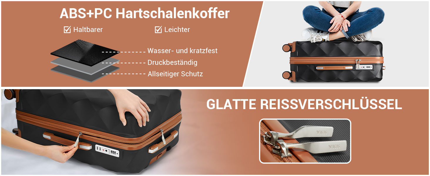 Чемодан ручної поклажі British Traveller 54x36.5x21.5 см з косметичкою, ABS+PC, 54x36.5x21.5 см