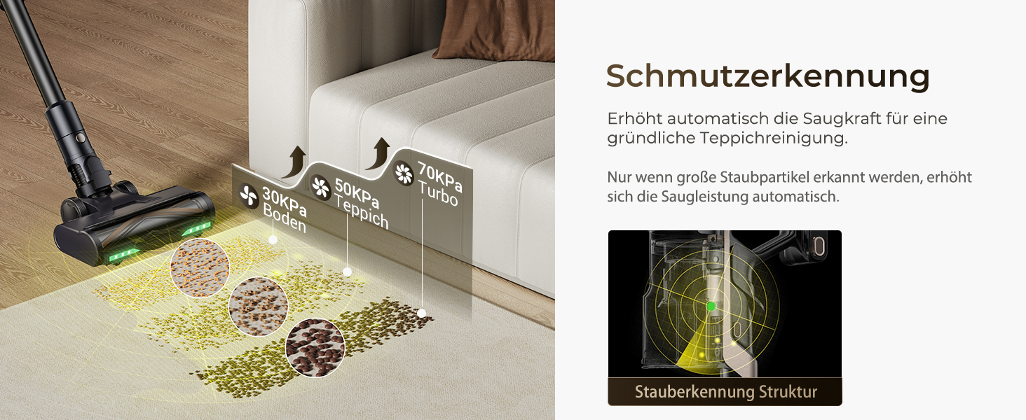 Proscenic P20: Акумуляторний пилосос 2-в-1 з функцією вологого прибирання, 70 кПа, 70 хв, 680 Вт, чорний. Для килимів та шерсті тварин