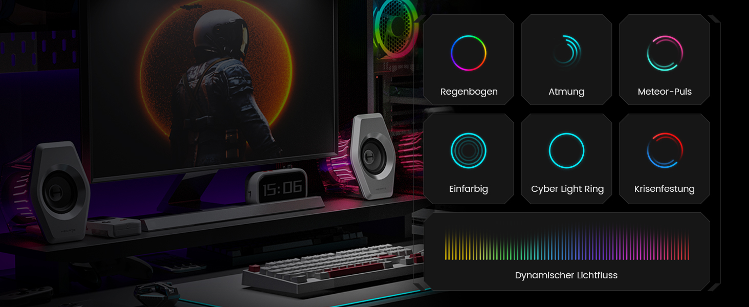 Edifier G2000 Pro - Bluetooth колонки для комп'ютера з 7.1 об'ємним звуком, RGB підсвічуванням, USB та Aux входами (білі)