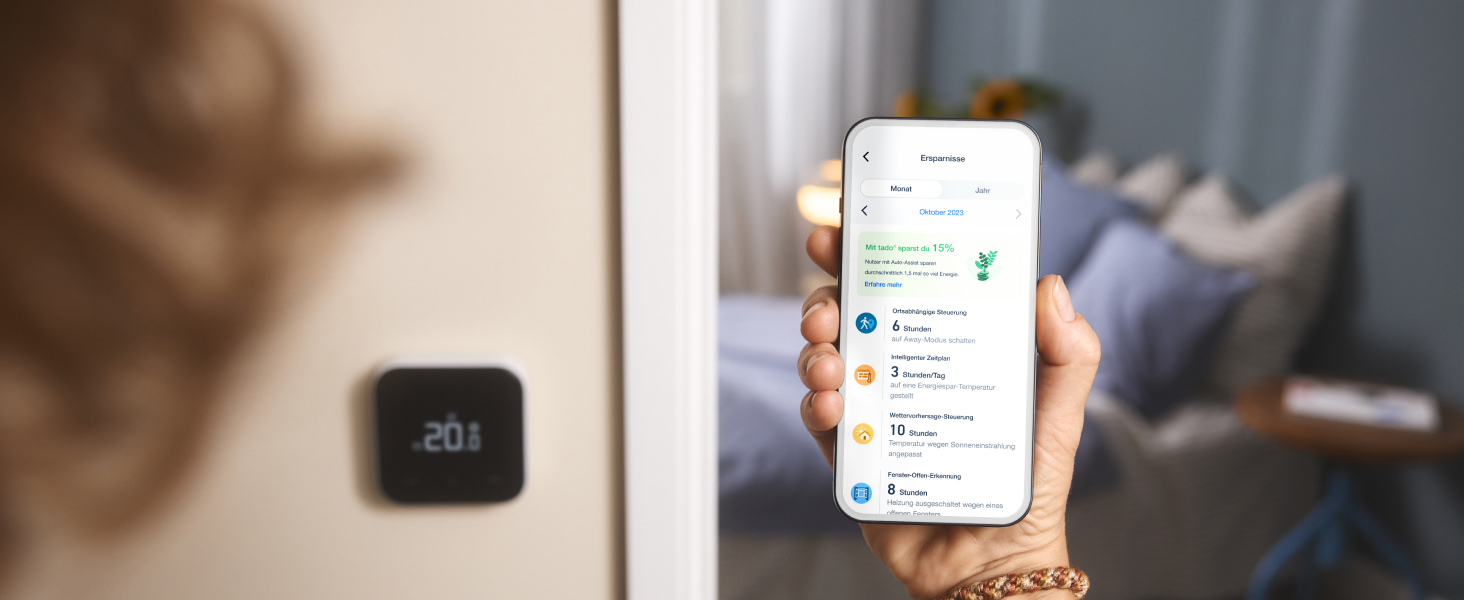 tado Smartes Heizkörperthermostat X – Набір з 3 шт., керування опаленням через додаток (Alexa, Siri, Google Assistant), енергозбереження, проста установка