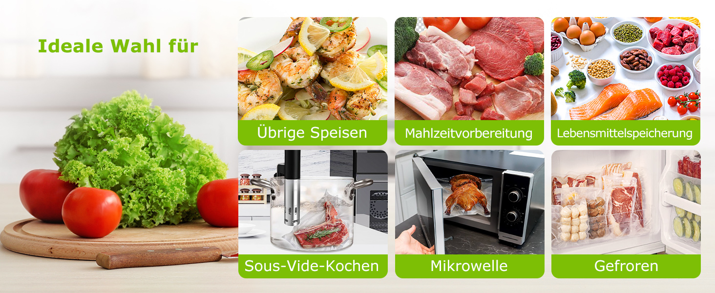 Пакети вакуумні Bonsenkitchen Profi VB3205 (20x30 см, 40 шт) для харчових продуктів, Sous Vide, вакуумних апаратів, без BPA