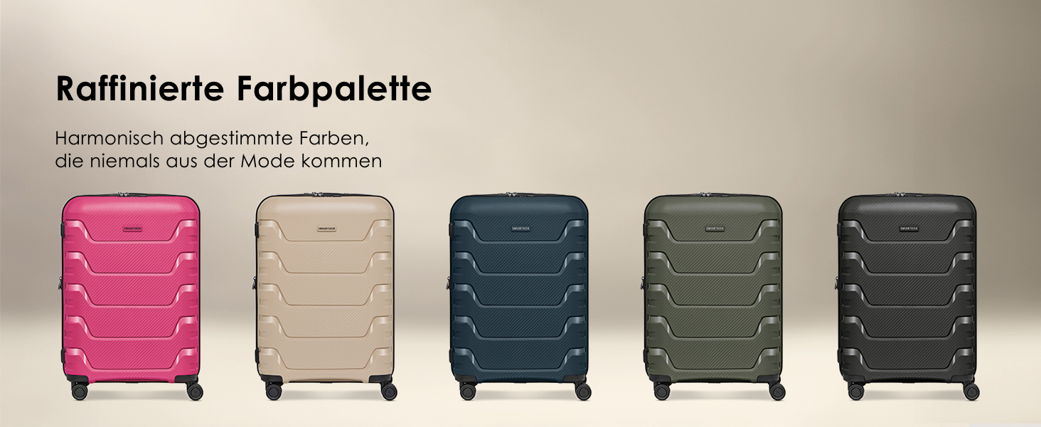 Набір валіз Smartbox Hartschalen 3 шт. | Розширюваний, з TSA-замком, з поліпропілену | Чорний | Для жінок та чоловіків (Edition 01)