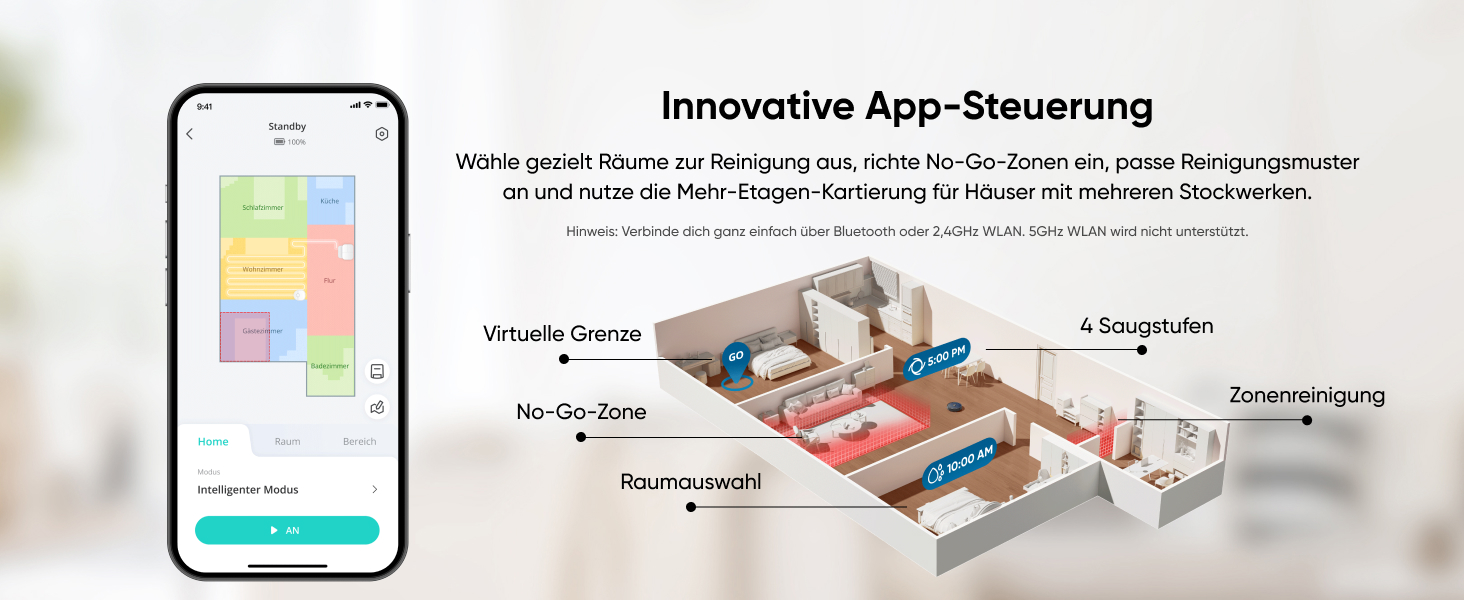 Робот-пилосос Eufy X10 Pro Omni з функцією миття та авто-дозаправкою, 8000Pa, 2 мопи з автомийкою та сушінням (відновлений)