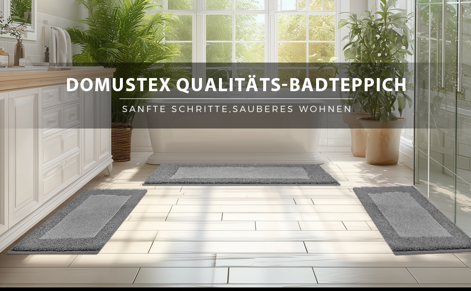 Килимок для ванної кімнати: неслизький, миючий, 50 x 76 см (сірий)