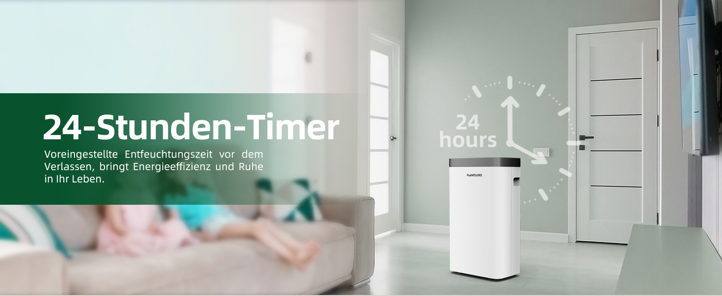 Електричний осушувач повітря 16L для підвалу та кімнат до 25 м², 35dB, шланг 1.2м, таймер, 16 л/добу, 20 м²