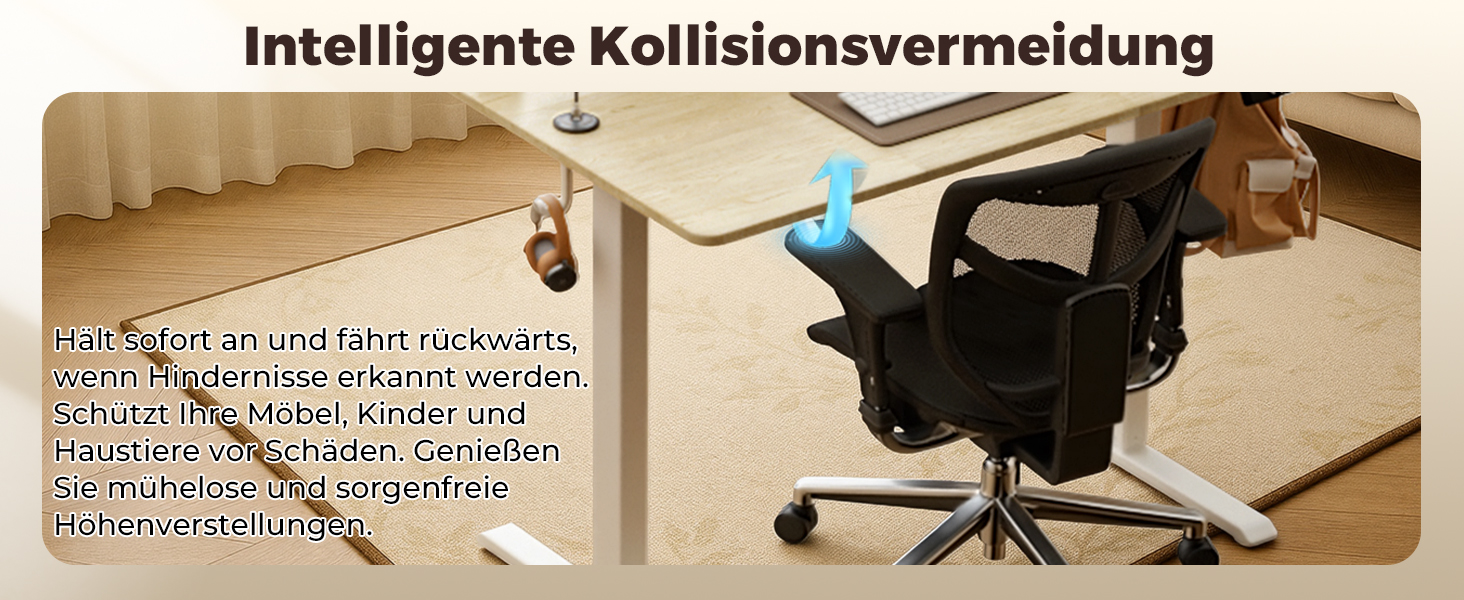 Регульований по висоті письмовий стіл для дому та офісу з пам'яттю на 2 пресети, стіл для ігор та роботи, колір вінтажний коричневий (100 x 60 см)