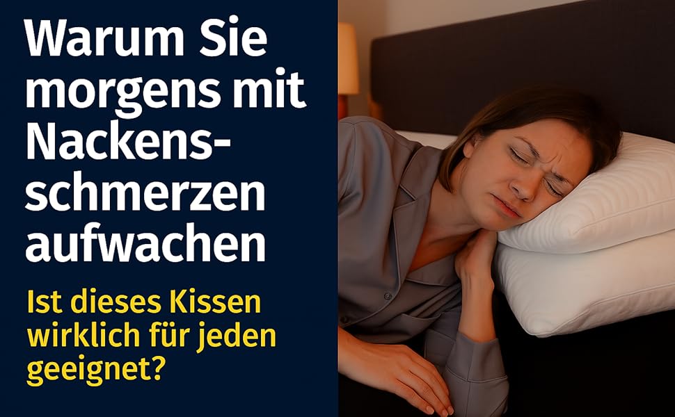 Ортопедична подушка OrthoKomfort® Memory Foam для сну на боці та спині | З піною Memory Foam | Сертифікована Oeko-TEX | Знімний чохол | Для здорового сну без болю | Біла подушка