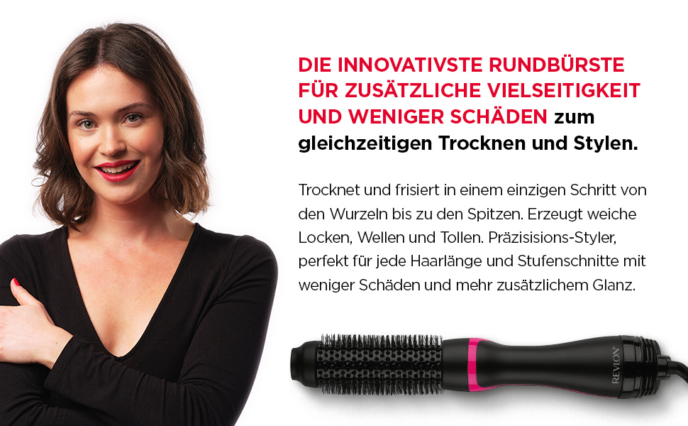 Revlon One-Step Style Booster RVDR5292UKE – Фен-щітка для укладання 38 мм з керамічним покриттям та іонізацією