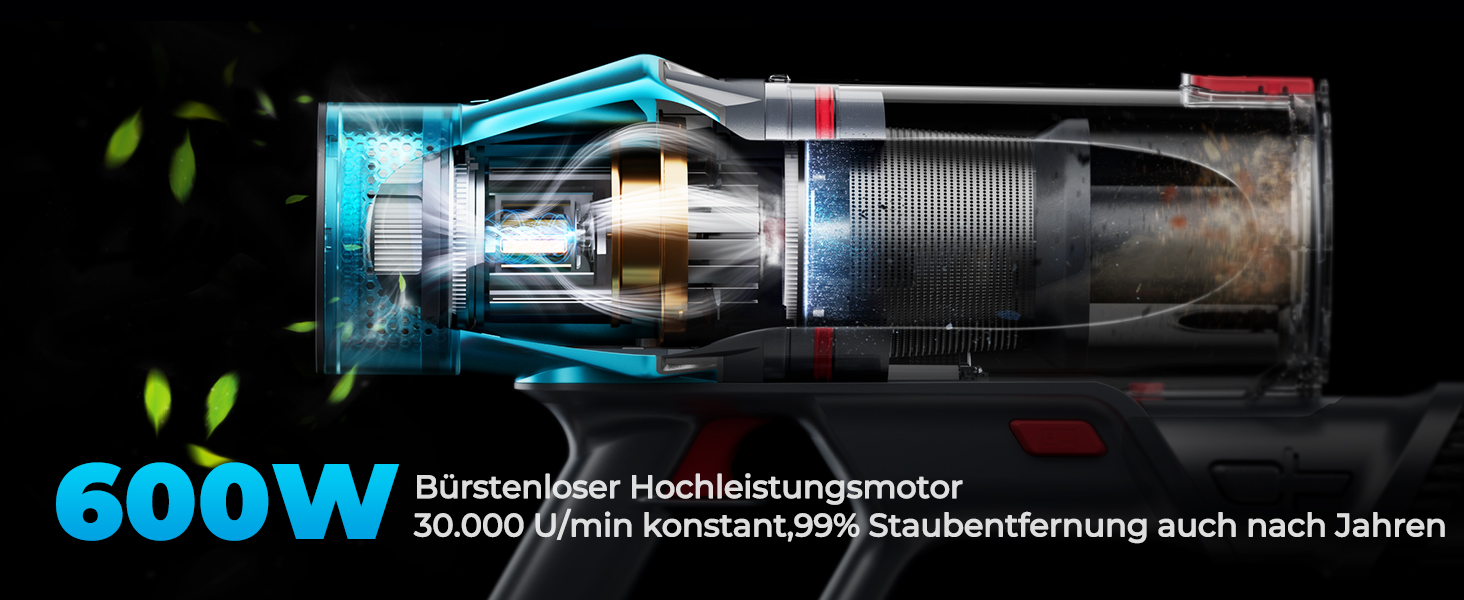 Бездротовий акумуляторний пилосос Fieety 8-в-1: потужне всмоктування 50kPa, 600W, 65 хвилин роботи, 1.6L, без мішка, для дому та авто, з турбощіткою та базою для зарядки. Ідеально для видалення шерсті тварин, килимів та твердих поверхонь.