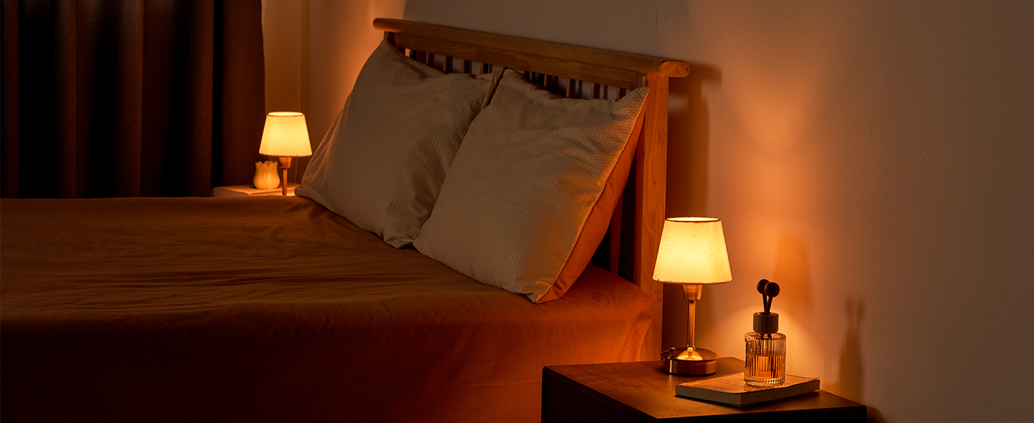 Настільна лампа бездротова, 2 шт., торгова марка Champagner, з акумулятором 5200mAh, сенсорне регулювання, для їдальні, вітальні, спальні, бару, ресторану