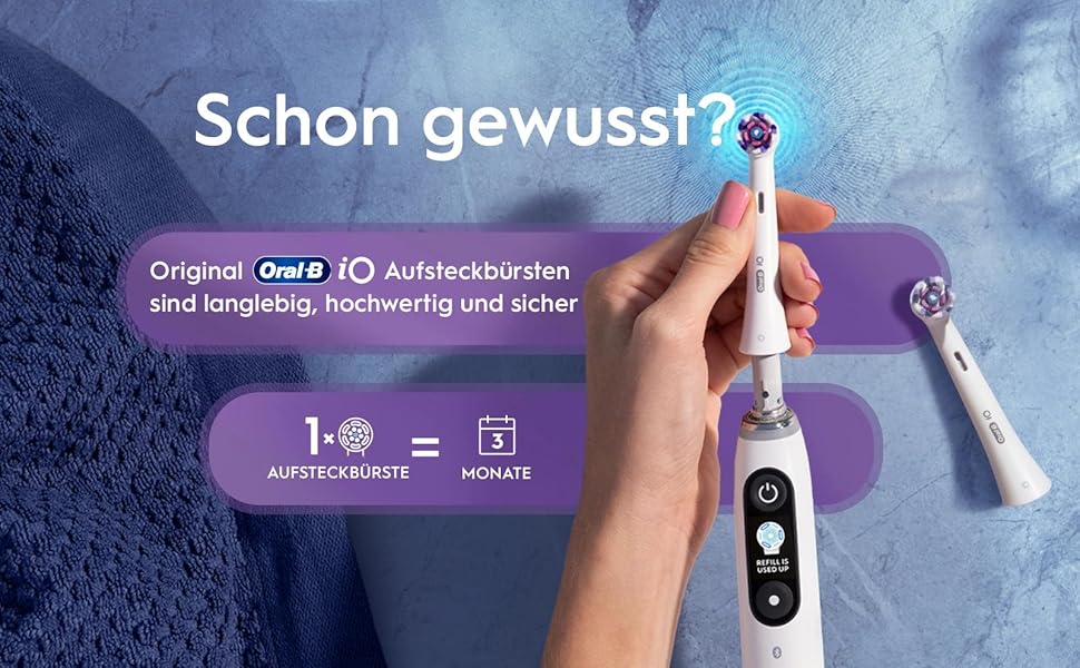 Смінні насадки для електричної зубної щітки Oral-B iO Radiant White (Стральendes Weiss), чорні, 8 шт.