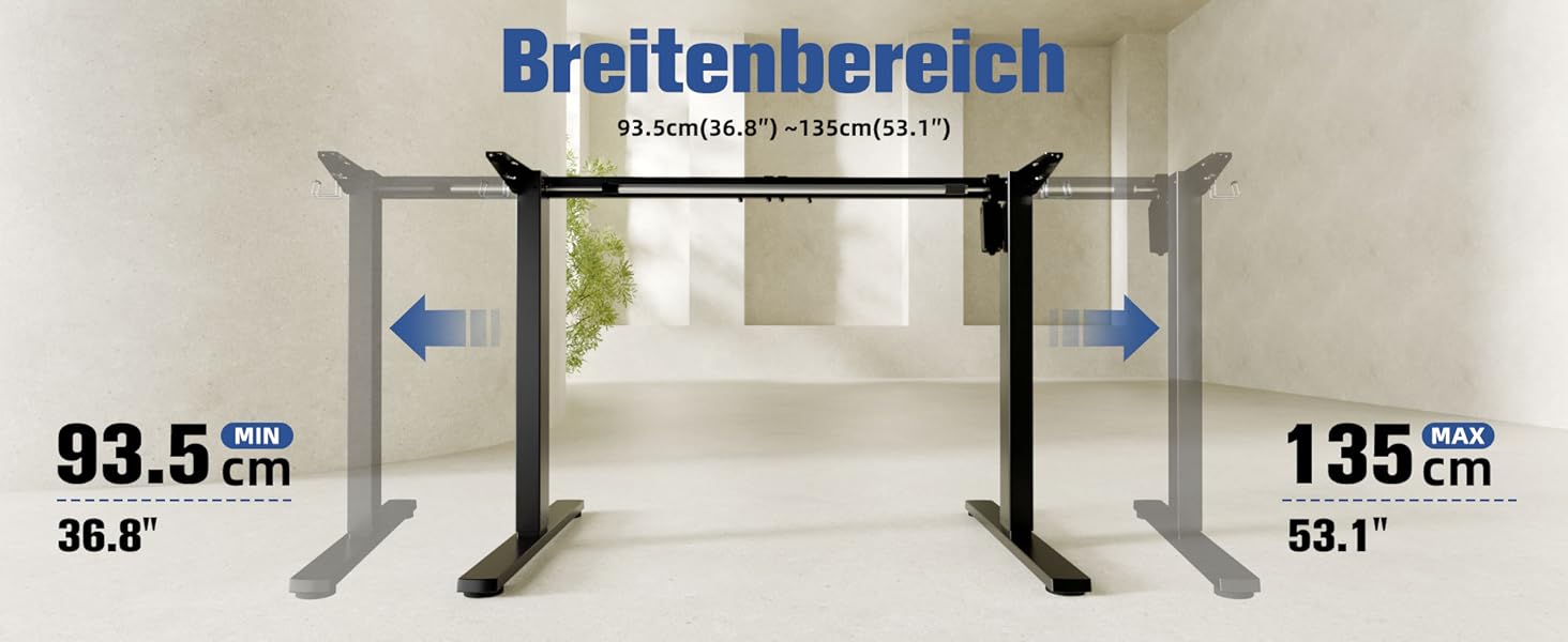 Ергомейкер: Регульований за висотою стіл-підйомник з пам'яттю та плавним запуском/зупинкою, 2-х секційний телескопічний електричний стіл-підйомник (чорний). Одномоторне стійке підйомне шасі.