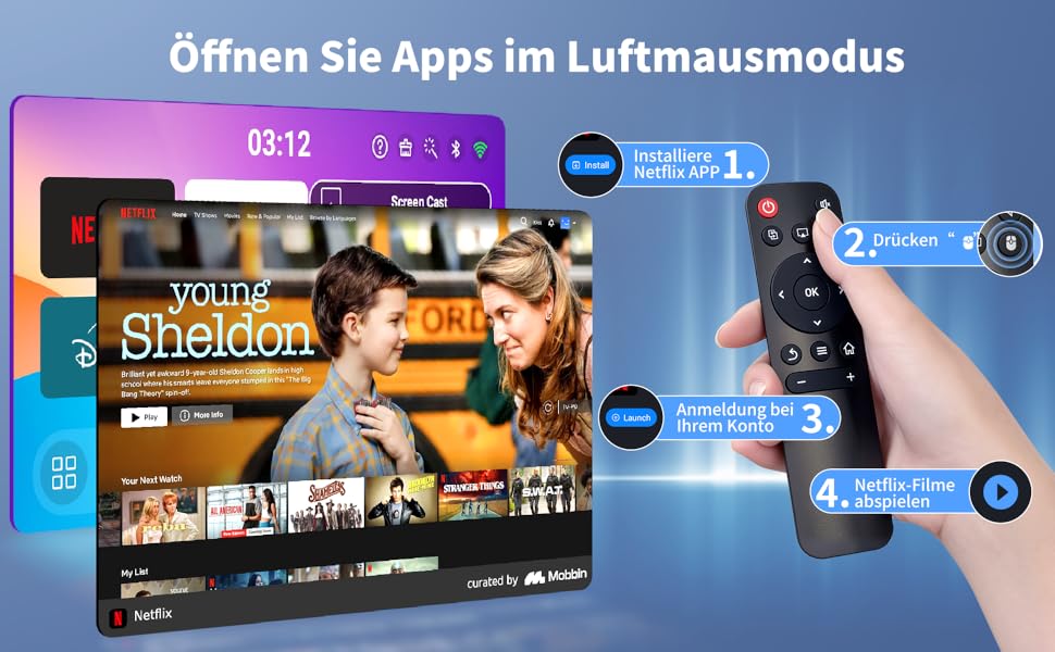 Смарт проєктор Yoton Y4 Mini Beamer: 1080P, WiFi, Bluetooth, Android TV, корекція трапецеїдальних спотворень, для домашнього кінотеатру, сумісний з Phone/PC/Mac/Switch, білий