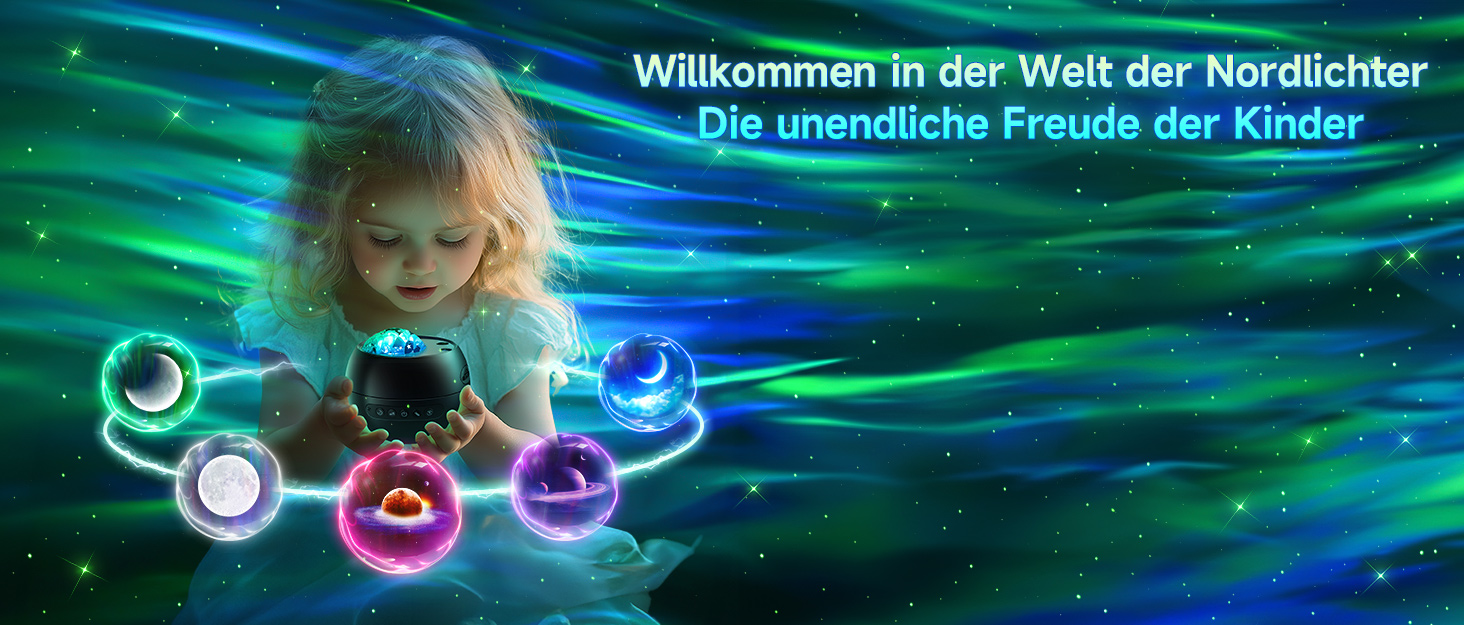 Проектор зоряного неба COOLNIGHT: нічник-проектор галактики та північного сяйва (Аврора) з 180 режимами світла, білим шумом та Bluetooth, чорний