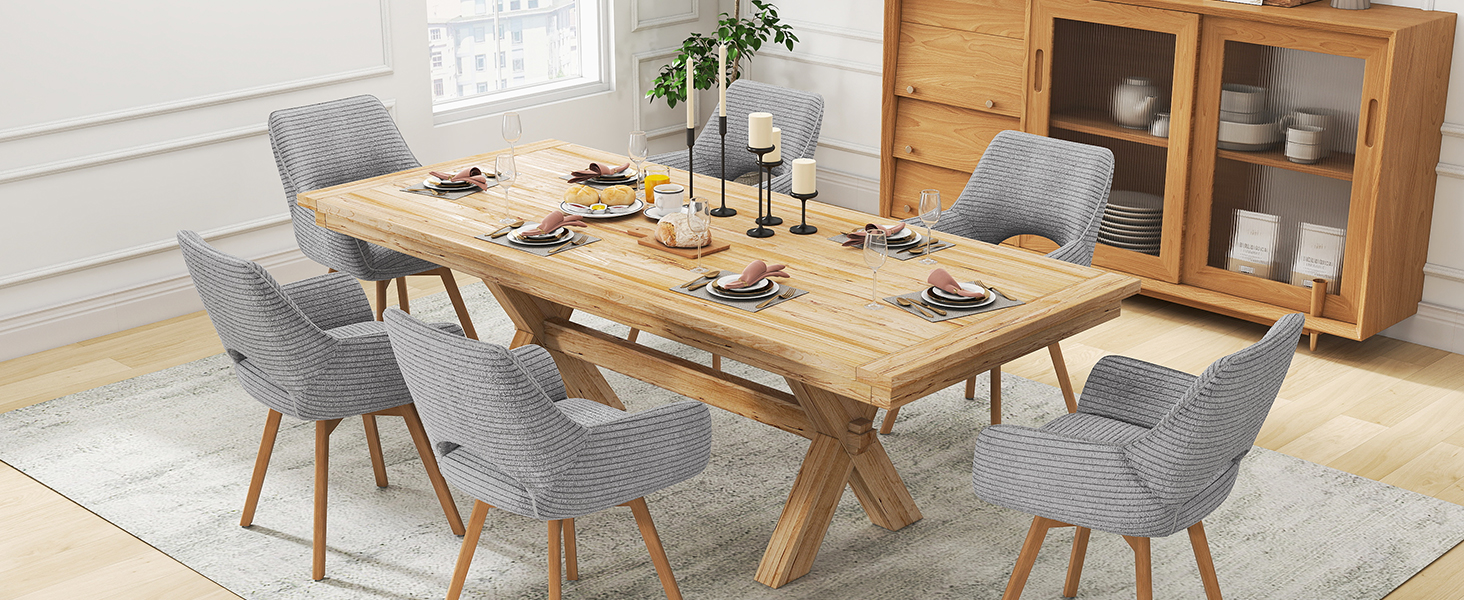 Набір з 4 обертових стільців для їдальні з підлокітниками, м'який стілець з металевими ніжками, оксамитовий, бежевий