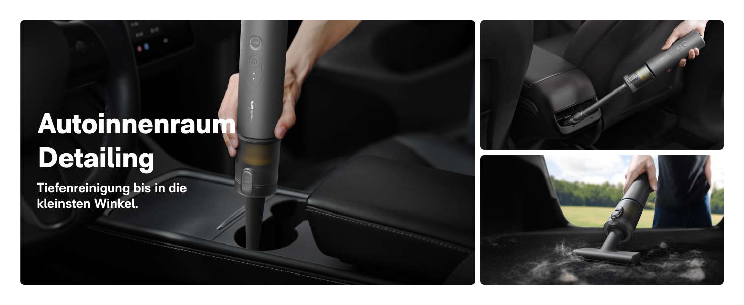 Акумуляторний ручний пилосос HOTO 20000Па 4-в-1 для авто, дому та клавіатури, бездротовий міні-пилосос з функцією обдуву