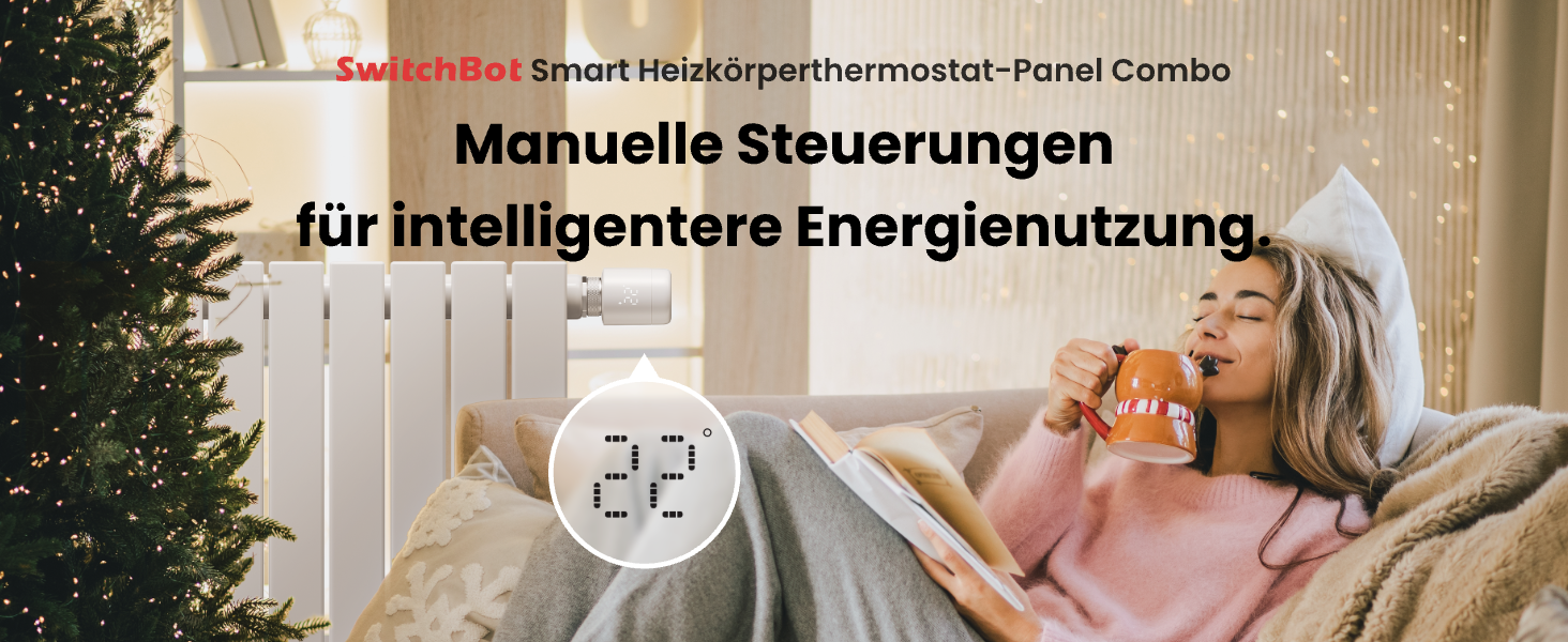 SwitchBot Розумний термостат на радіатор Bluetooth з керуванням через додаток, таймером, енергозбереженням, сумісний з Alexa, Apple Home та Home Assistant (потрібен Hub) - Комплект