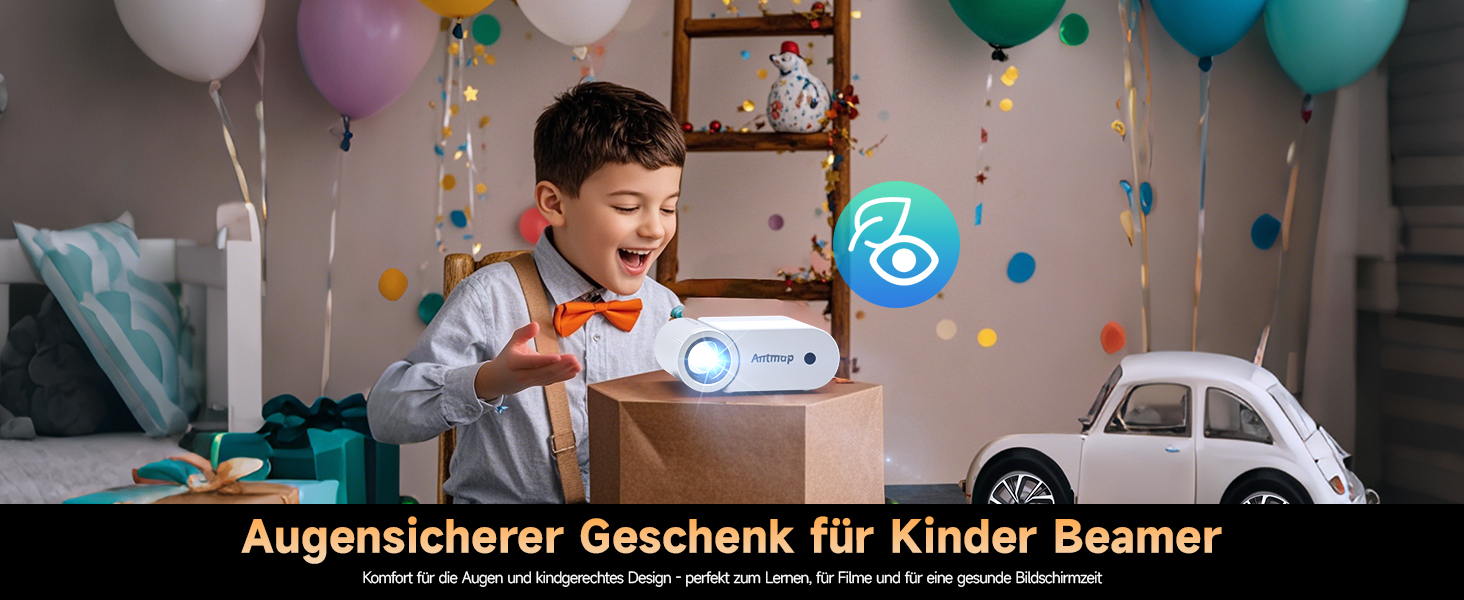 Міні проєктор Beamer Bluetooth WiFi 1080P: Підтримка iPhone/Android, HDMI, USB, Fire Stick, PS5. Компактний проєктор для телефону, фільмів, дому та відпочинку на природі