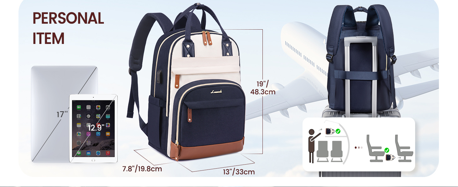 LOVEVOOK Рюкзак для жінок з відділенням для ноутбука 15.6 дюймів, шкільний рюкзак для дівчаток та підлітків, водонепроникний, анти-крадіжка, для школи, подорожей, роботи, легкий, з PU-матеріалу, кольори: бежевий, темно-синій, коричневий