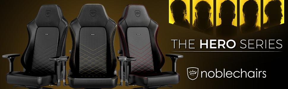 Noblechairs HERO - ігрове крісло, офісне крісло, крісло для роботи - PU-шкіра, чорно-червоне