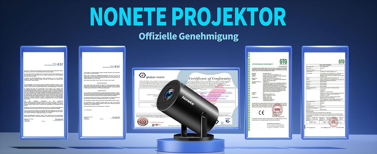 Beamer 4K: Міні проєктор з WiFi 6, Bluetooth 5.2, Android, 270° оберт, Auto Keystone, для PC/HDMI/USB, з мишкою та пультом, білий (20-Black)