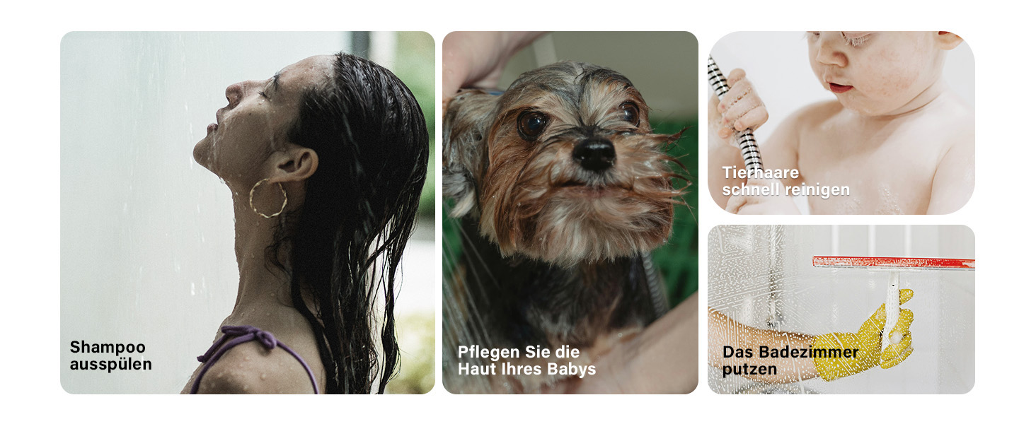 Фільтр для душу Cobbe з шлангом, високонапірна ручна лійка з 20-ступеневою фільтрацією, економна лійка з 6 режимами, підвищувач тиску для жорсткої води, чорний, 6 режимів, шланг