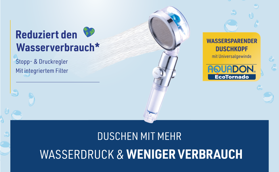 Подвійна упаковка - Водозберігаюча душова лійка - Ручний душ, що обертається на 360 - Функція захисту від вапняного нальоту - Захист шкіри та волосся - Економічна душова лійка