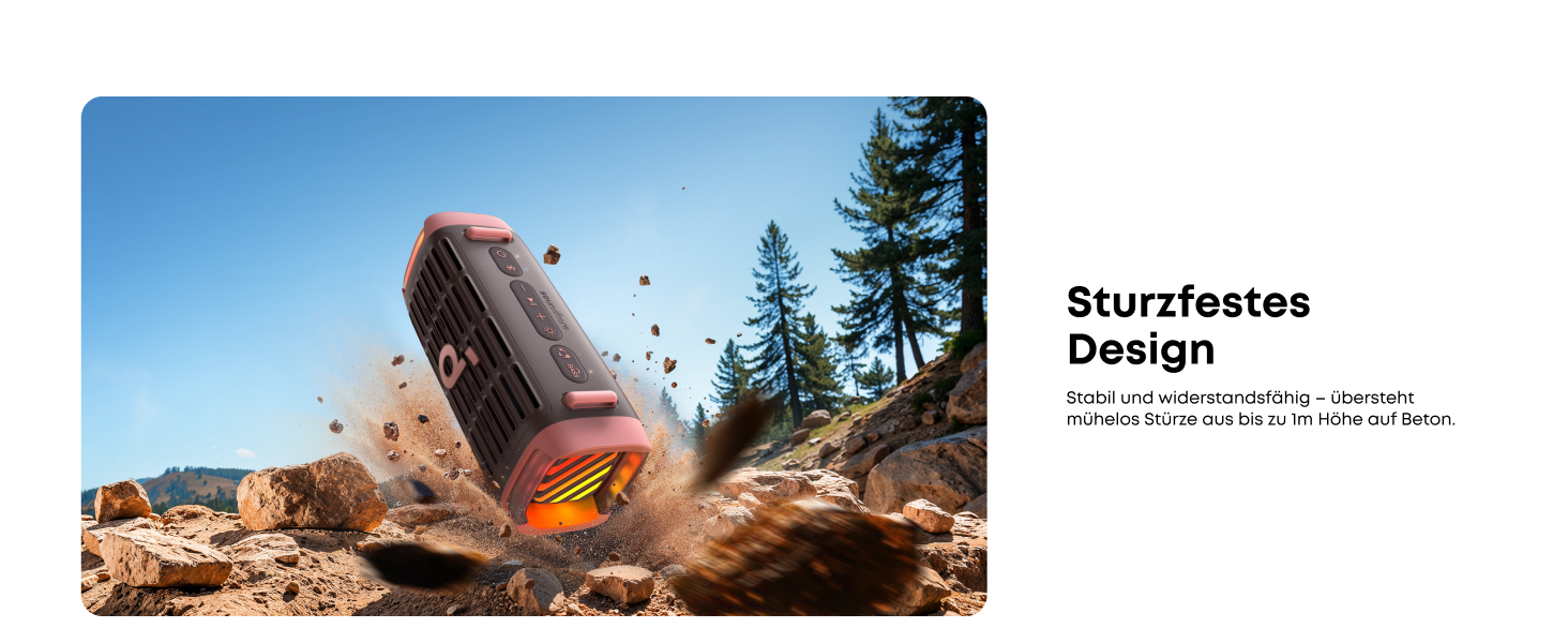 Soundcore Boom 3i від Anker – портативна Bluetooth колонка, водонепроникна IP68, 50W, 16 годин, світлодіодна підсвітка, TWS Stereo, для риболовлі, каякінгу, кемпінгу (Ozeanblau)