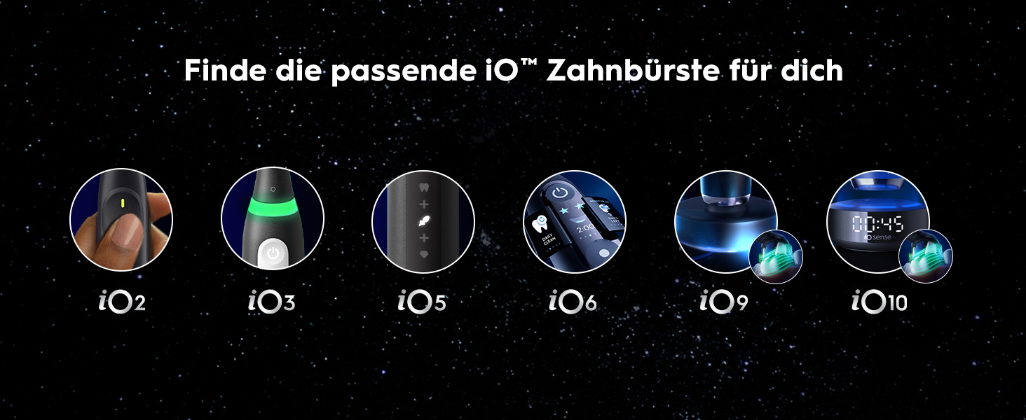 Електрична зубна щітка Oral-B iO Series 10 Cosmic Black, набір з 3 насадками (Probierset)