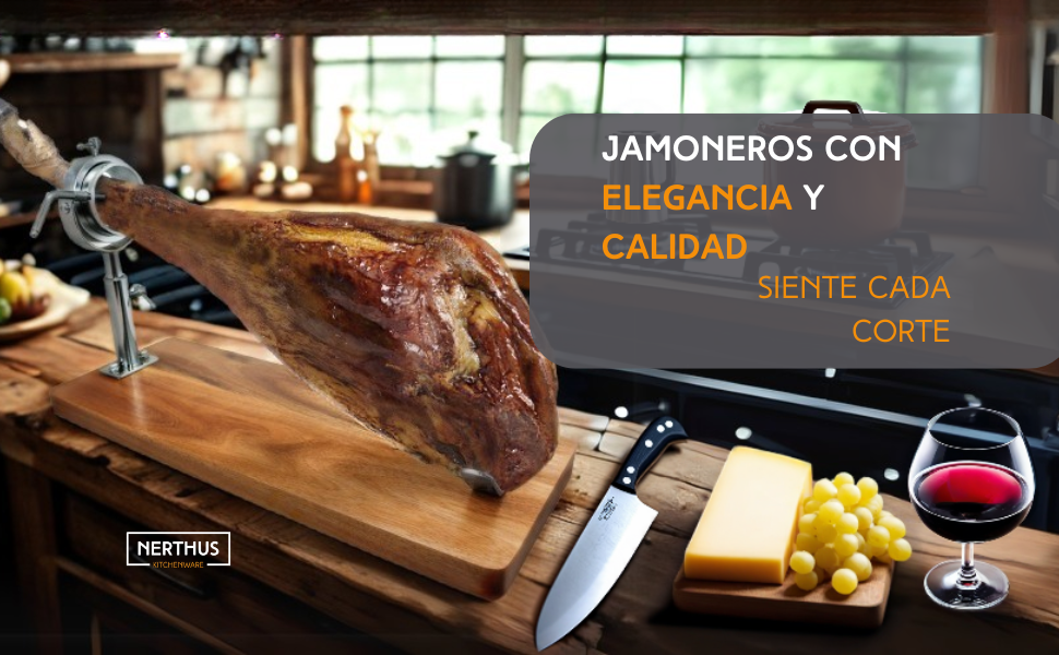 Підставка для шинки NERTHUS FIJ 255, дерево (Уніка, без ножа)