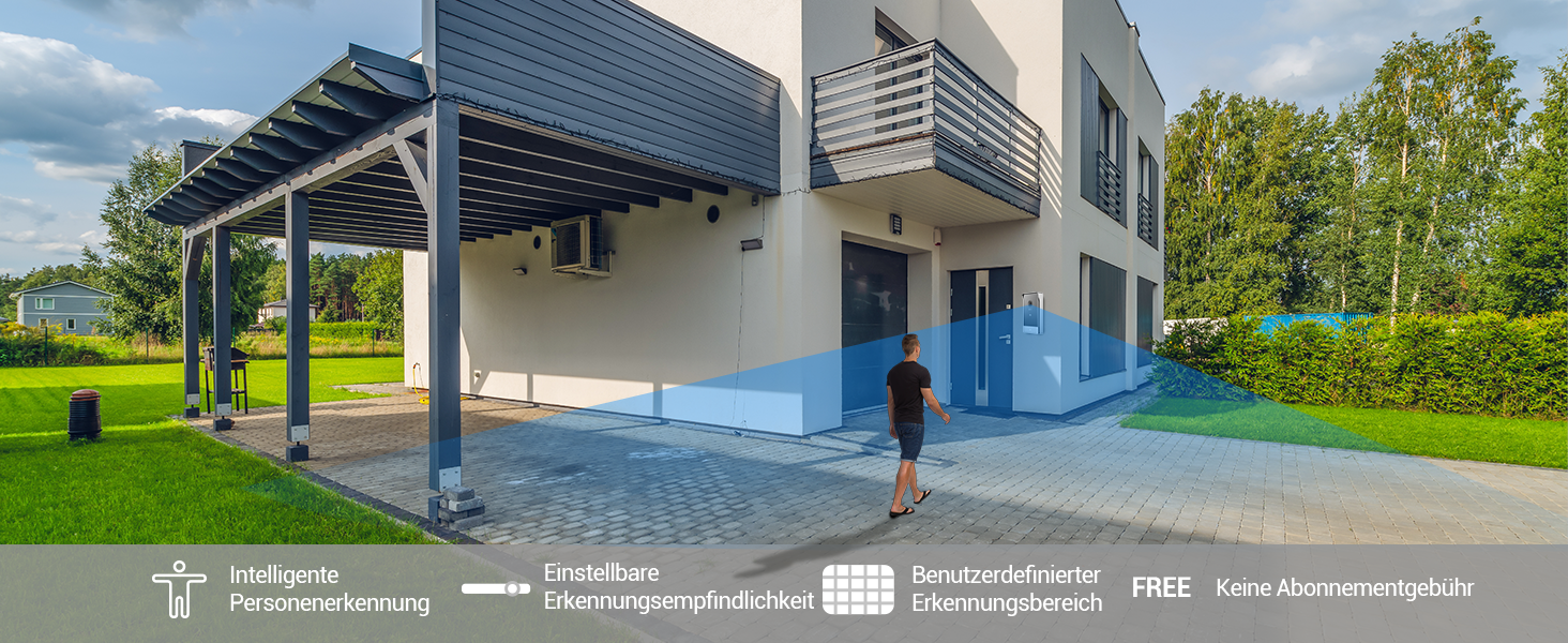 Відеодомофон EZVIZ CP7 з відкриттям дверей, 2K камера, розпізнавання людей, push-повідомлення, двосторонній аудіо та кольоровий сенсорний екран, для зовнішнього використання
