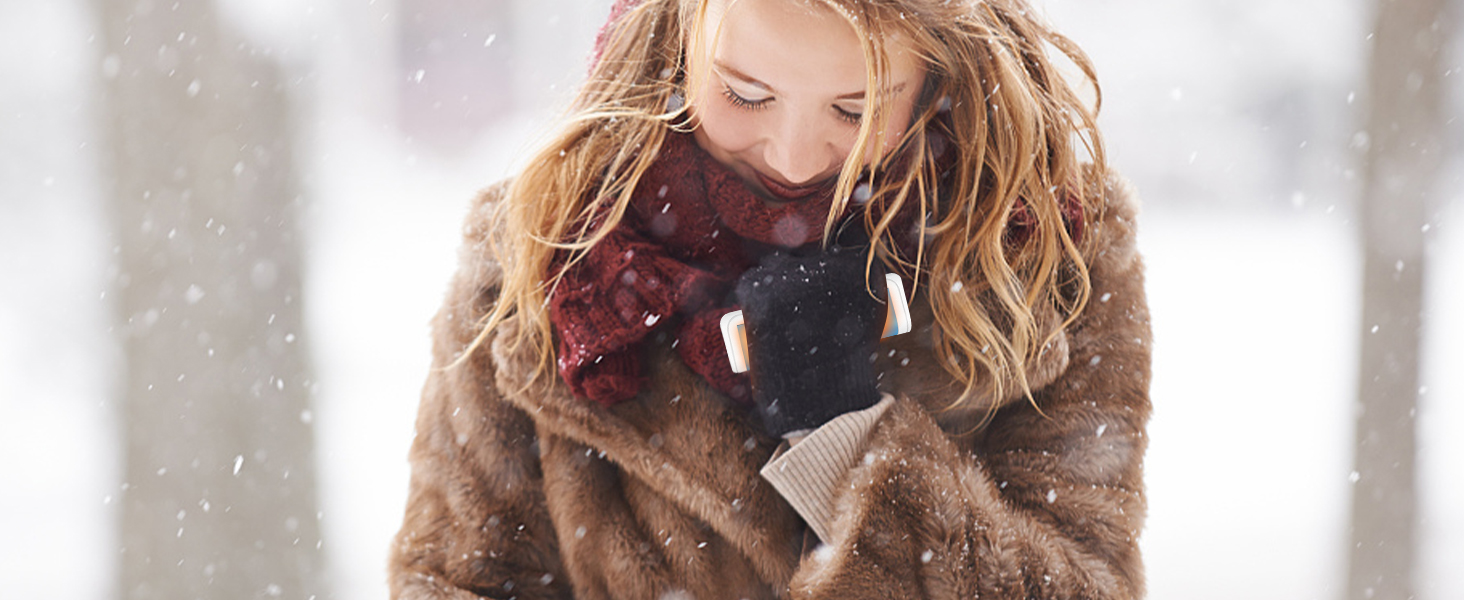 Електричні грілки для рук 2 шт. - USB перезаряджувані, 3 режими нагріву, для дітей та жінок (блакитні)